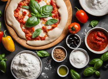 a pizza pie with a lot of ingredients