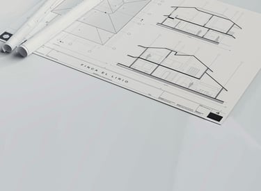 a paper plan with a pencil and a ruler