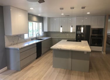 Modern bay area kitchen remodel designed and built by Asha Construction