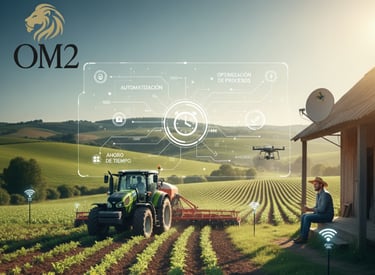 desde la comodidad de su casa mirando el campo y dirigiendo todo digitalmente.;