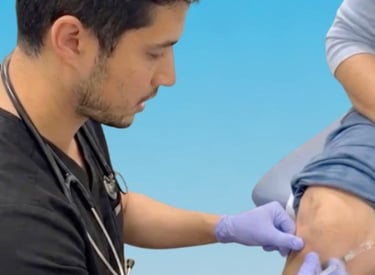 suntikan lutut, sakit lutut, x-ray lutut