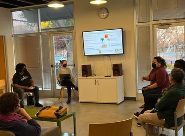 Circle of people engaged in discussion