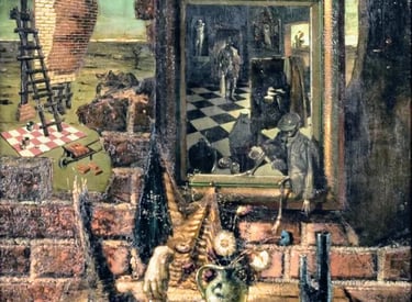 Tableau de René Hansoul "L'atelier"