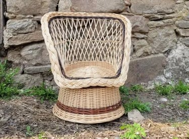 Fauteuil enfant en osier - Vannerie artisanale