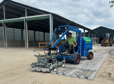 Legmachine voor straatwerk