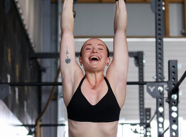 Athlète de crossfit immortalisée lors d'un événement sportif