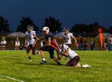 Breaking a tackle football, Mead NE