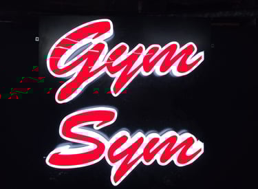 acp sign board for gym