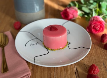 entremet pistache framboise