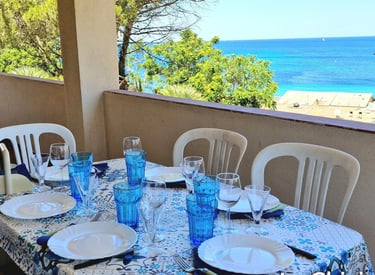 terrazza sul mare per pranzi e cene all'aperti