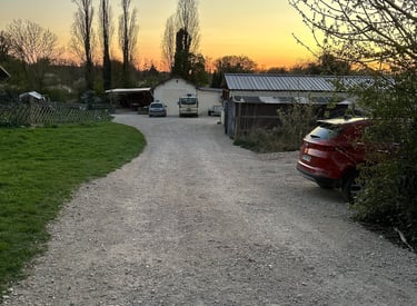 chemin d’accès en concassée / grave