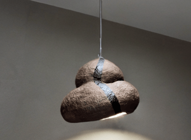 Wabi Sabi Paper Mache pendant light