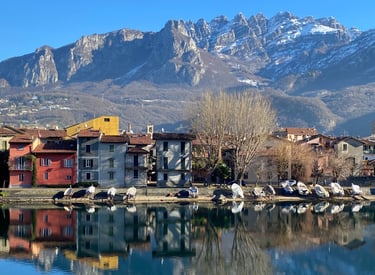 Pescarenico in Lecco, iconic location of Alessandro Manzoni’s novel The Betrothed, with traditional 