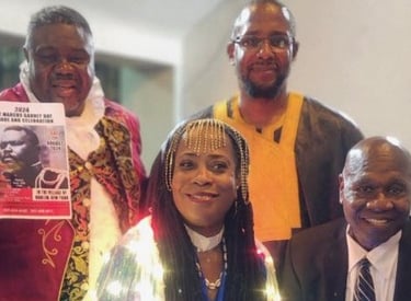 Braxton Vanzant and Anita Belle with Malik Z. Shabazz, Conductor of the Afrodescendant Nation 