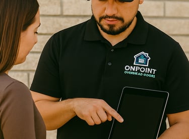 On point overhead doors offer free estimates. Call now for you're garage door solution.