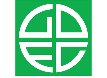 a white and green logo for gulf exchange company