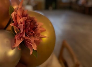 balloons with flowers