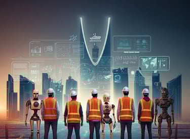 a group of people standing in front of a cityscapeople