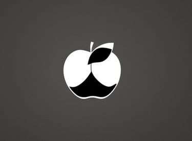 A half full apple filling up on its own life source