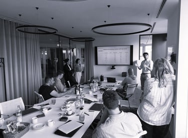 Group of students during presentation
