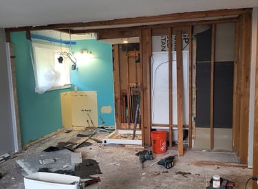 wall removal during a home remodel