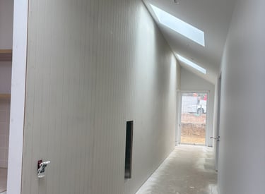 linning boards in hallway by Dylan Ludbrook carpentry in geelong