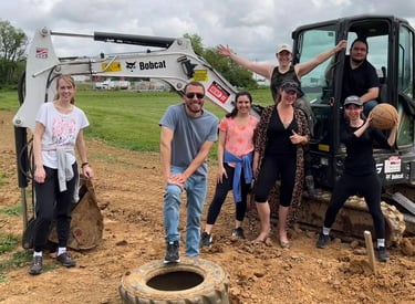 My Return on Ideas team and I enjoying some team building.