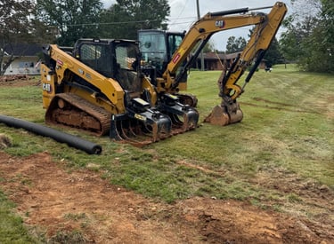 skid steer and mini excavator