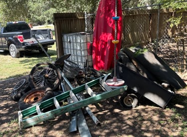Backyard in need of Junk Removal In Hollywood Park