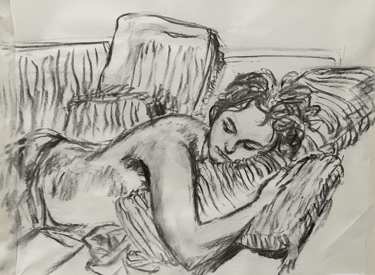 Male figure study, Charcoal, 2025
