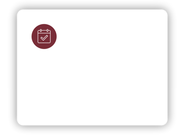 Ícone de calendário com checkmark, simbolizando o planejamento total e a organização dos eventos do Vanderlei Buffet.