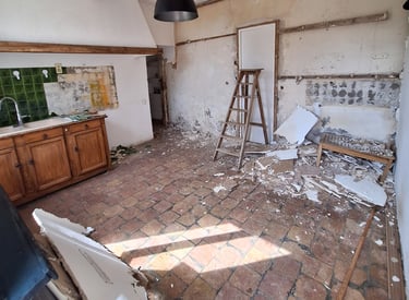 Rénovation chambre, placo, peinture, enduit