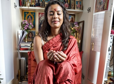 woman being worshipped in a tantric ritual