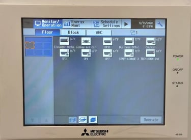 Installation of a Mitsubishi Heating system Thermostat - Monitor Controller