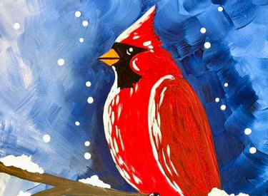 Virtual online paint and sip party from home