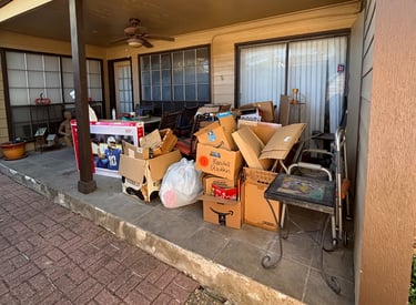 House full of Empty Cardboard boxes