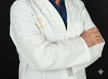 a man in a white lab coat and tie dye