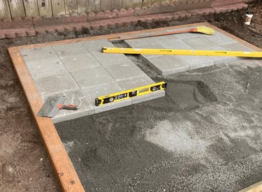 stone pavers under construction