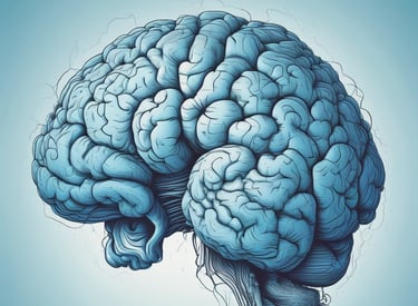 Close-up of a person wearing a sleek brain mapping headset in a calm, modern workspace.