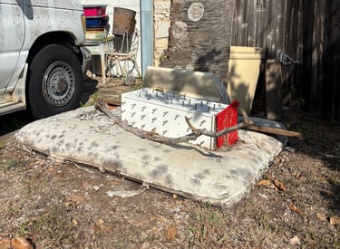 old mattress in need of junk removal