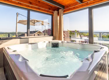 Jacuzzi tub with a view