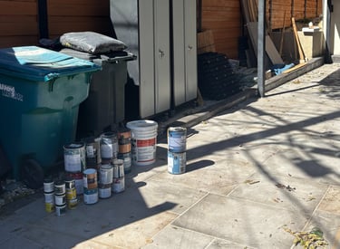 Paint buckets and Cans in need of disposal in San Antonio