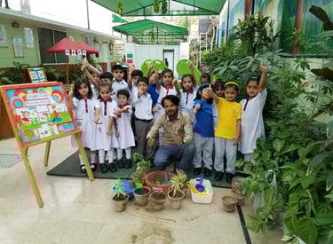 traing kid on how to grow own food