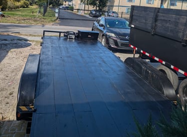 Flatbed Trailer Rental and junk removal
