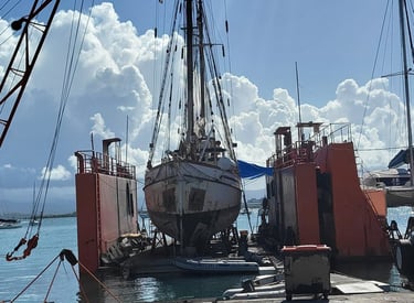réseau jeunes : sortie sur un chantier navale à Darbousier