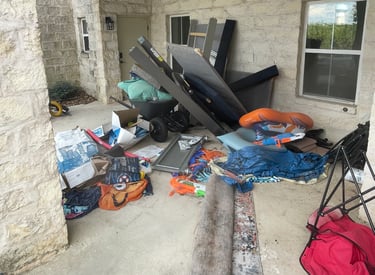 real estate property in need of junk removal