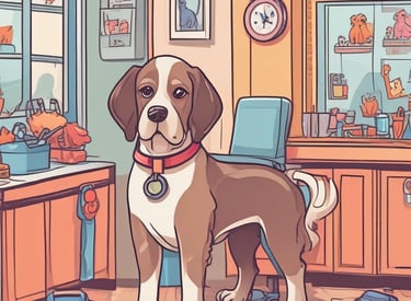 A close-up of a fluffy white dog with big dark eyes and a black nose. The fur appears soft and well-groomed, surrounding the dog's face in gentle waves.