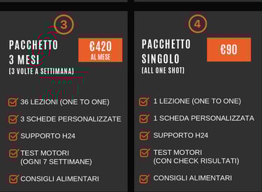 Pacchetti allenamento 3-4