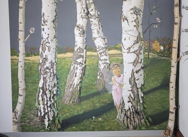 Álvaro Fernández Sáez Wandmalerei Birkenwald