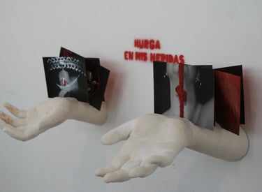 Trabajo autorreferencial sobre el trauma. Instalación fotográfica